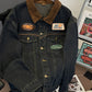 Men's Plus Size Corduroy Collar Button Up Denim Jacket - Farnelli