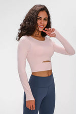 Millennia Long Sleeve Cropped Top With Sports Strap - Farnelli