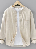 Men's Plus Size Casual Button Up Long Sleeve Shirt - Farnelli