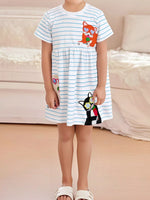 Children's Cartoon Animal Casual Dress - Farnelli