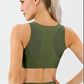 Round Neck Wide Strap Active Bra - Farnelli