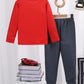 Children's Graphic Round Neck Top and Pants Set - Farnelli