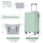 HouseOfZazla 20-inch hard case carry-on luggage set with spinner wheels, 3-piece design