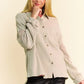 Davi & Dani Crochet Sleeve Crinkled Texture Shirt - Farnelli