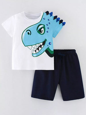 Children's Dinosaur Short Sleeve T-Shirt & Shorts Set - Farnelli