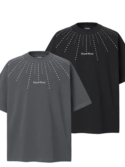 Men's Embellished Oversized Short Sleeve T-Shirt - Farnelli