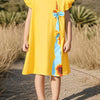 Children's Sunflower Ruffle Cap Sleeve Dress - Yellow