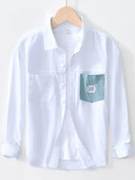 Men's Plus Size Button Up Long Sleeve Shirt - Farnelli