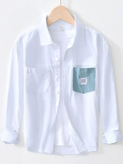 Men's Plus Size Button Up Long Sleeve Shirt - Farnelli