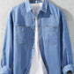 Men's Plus Size Button Up Long Sleeve Denim Shirt - Farnelli