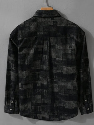 Men's Plus Size Vintage Plaid Button-Down Shirt - Farnelli