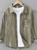 Men's Plus Size Button Up Long Sleeve Shirt - Farnelli
