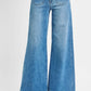 RISEN Full Size Mid Rise Wide Front Patch Pocket Jeans Plus Size - Farnelli