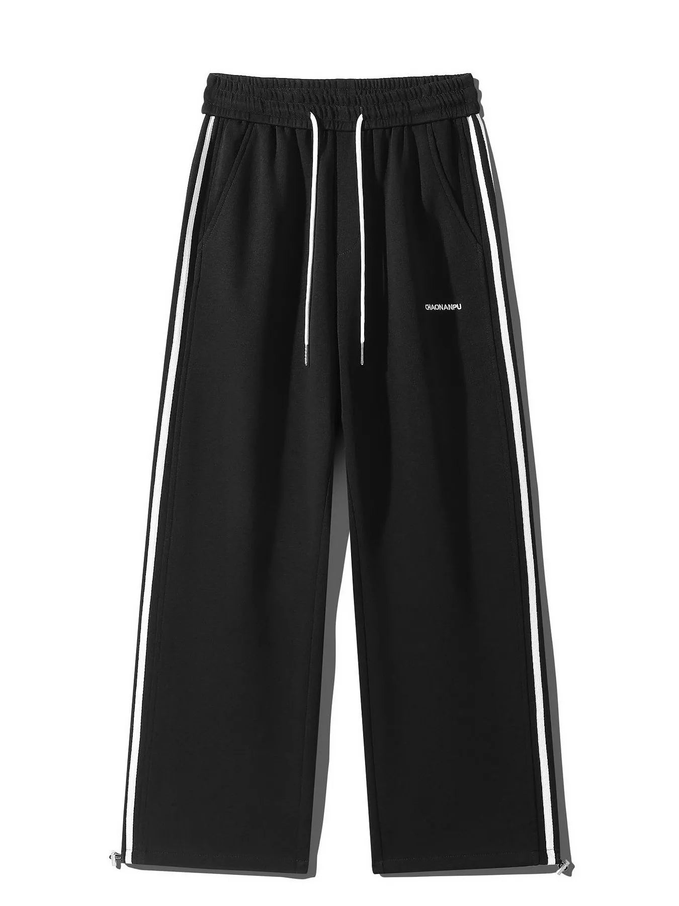 Men's Plus Size Casual Striped Wide Leg Sweatpants - Farnelli