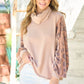 Hailey & Co Leopard Sleeve Color Block Knit Top - Farnelli