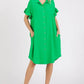 Mittoshop Button Down Flounce Sleeve Dress with Pockets - Farnelli