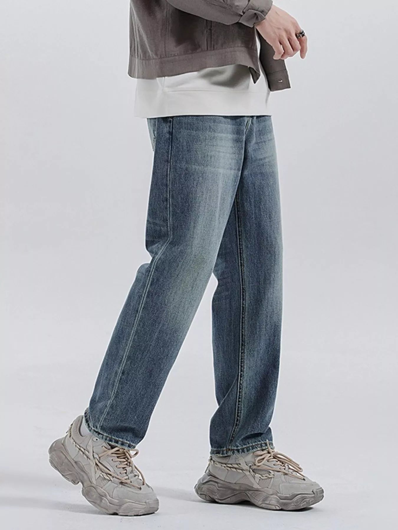 Men's Relaxed Fit Wash Jeans - Farnelli