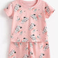 Children's Zebra Print Round Neck Top and Shorts Set - Farnelli
