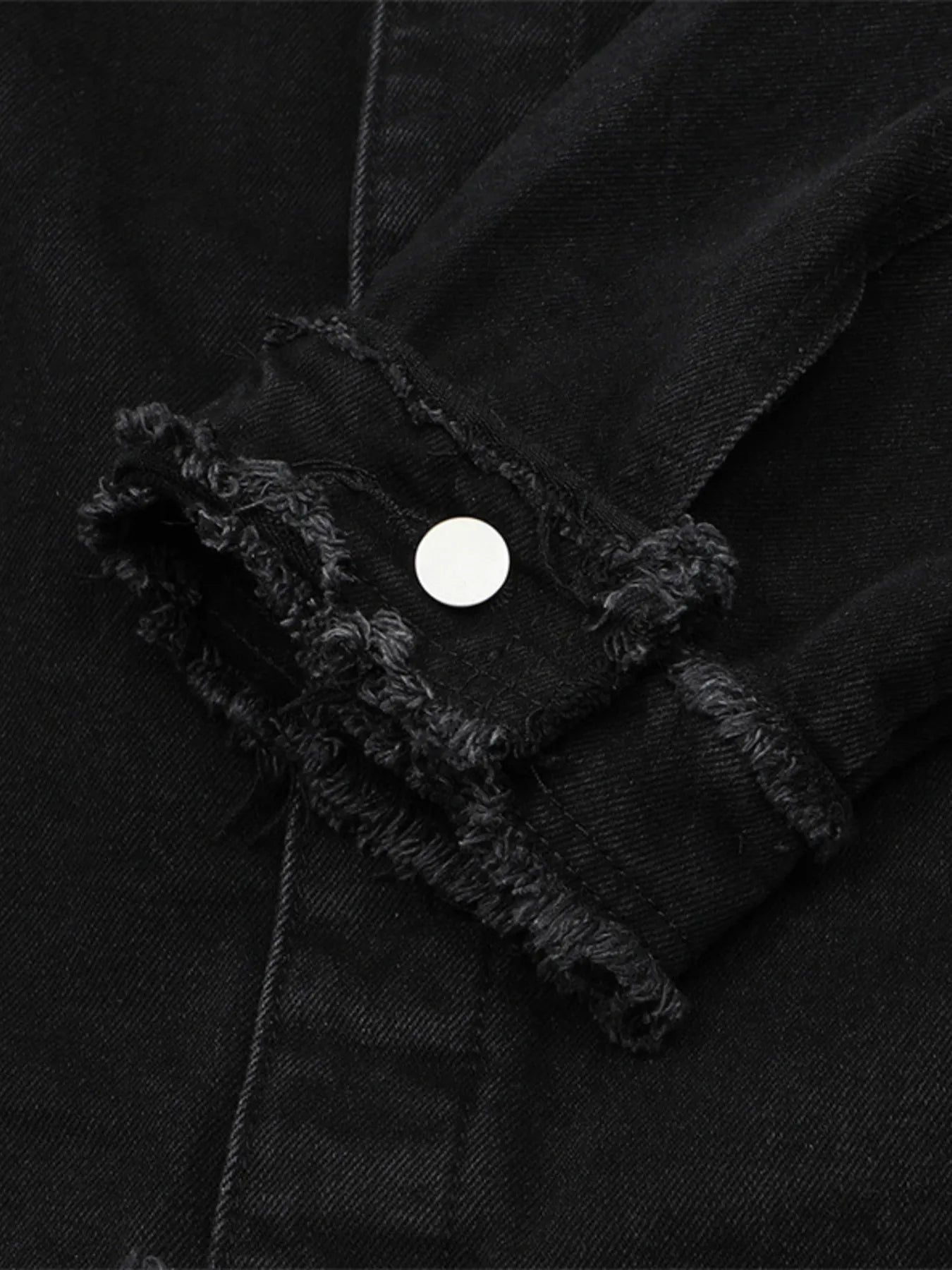 Men's Raw Hem Long Sleeve Denim Jacket - Farnelli