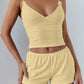 V-Neck Cami and Shorts Set - Farnelli