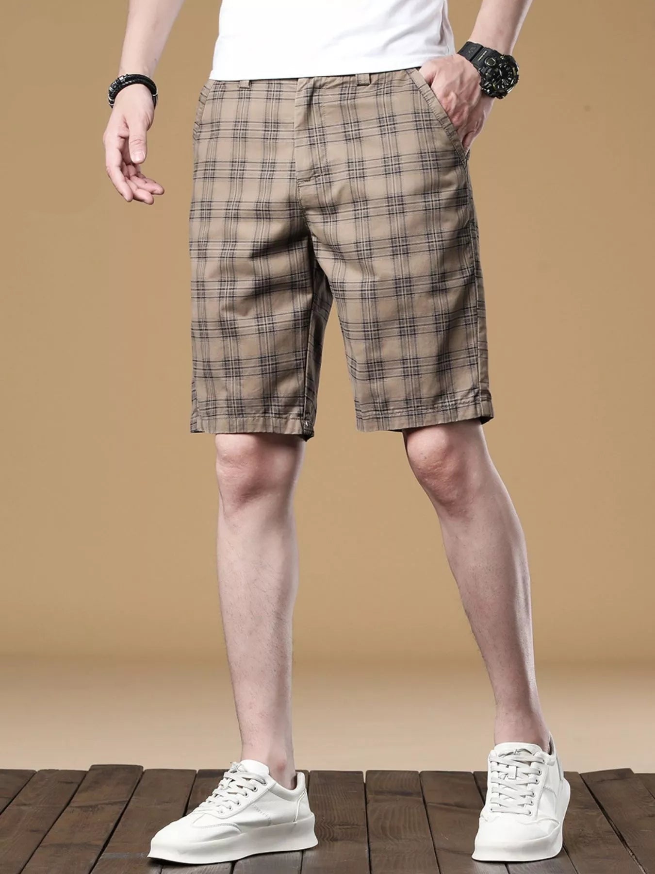 Men's Plaid Casual Shorts - Farnelli
