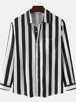 Men's Striped Button Down Shirt - Farnelli