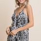 BiBi Leopard Printed Gauze Knit Twist Front Detailed Cami - Farnelli