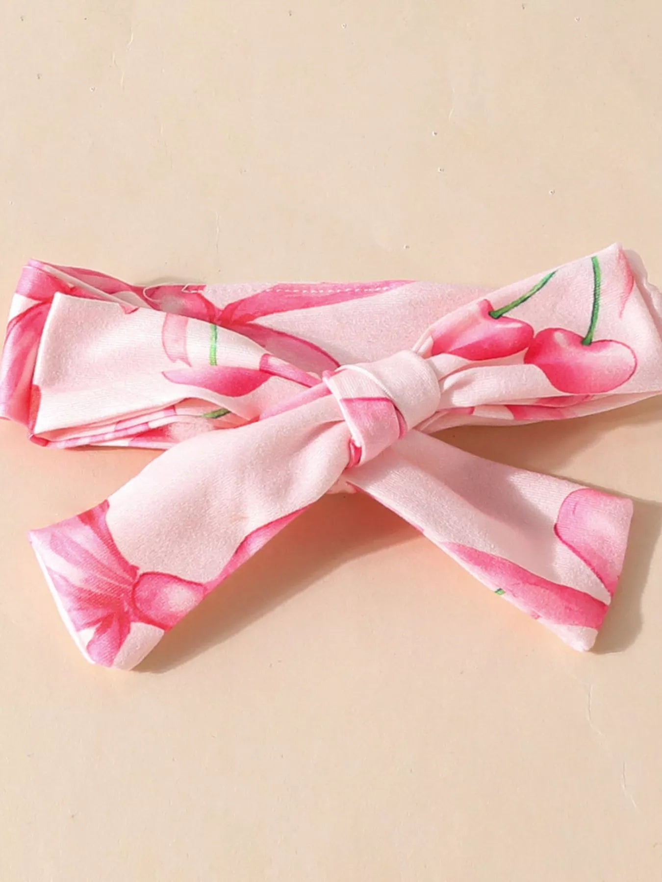 Children's Bowknot Print Ruffle Trim 3 Piece Set - Farnelli