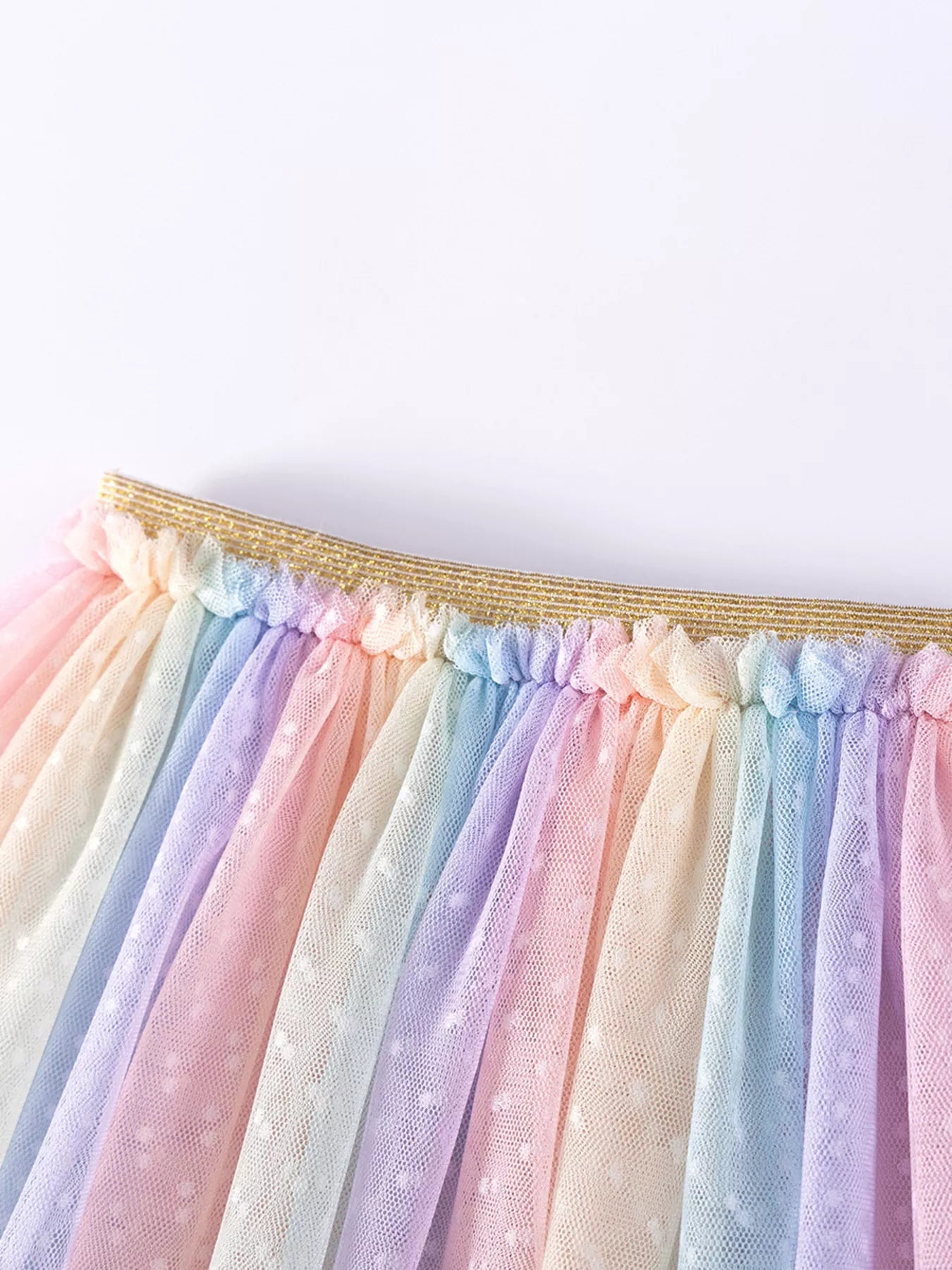 Children's Mermaid Tail Tee & Rainbow Tulle Skirt Set - Farnelli