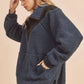 Aemi+Co Two Tone Half Zip Fleece Sweatshirt - Farnelli