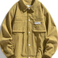 Men's Plus Size Corduroy Button-Down Jacket - Farnelli