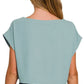 Zenana Heavy Woven Span Crop Tee & Skirt Set - Farnelli