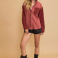 Umgee Washed French Terry Shacket - Farnelli