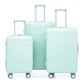 HouseOfZazla 3-piece spinner wheel luggage set with combination locks in assorted sizes