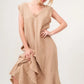 And The Why Washed Cotton Gauze Fringe Detail Tiered Dress - Farnelli