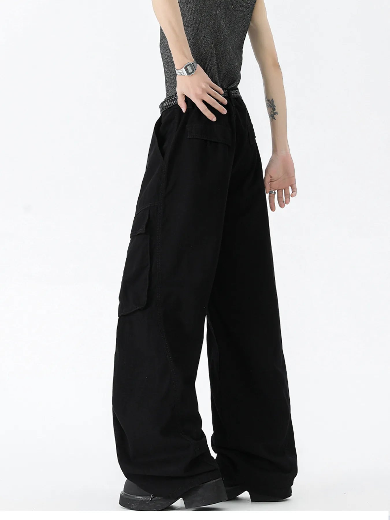 Men's Vintage Washed Cargo Jeans - Farnelli