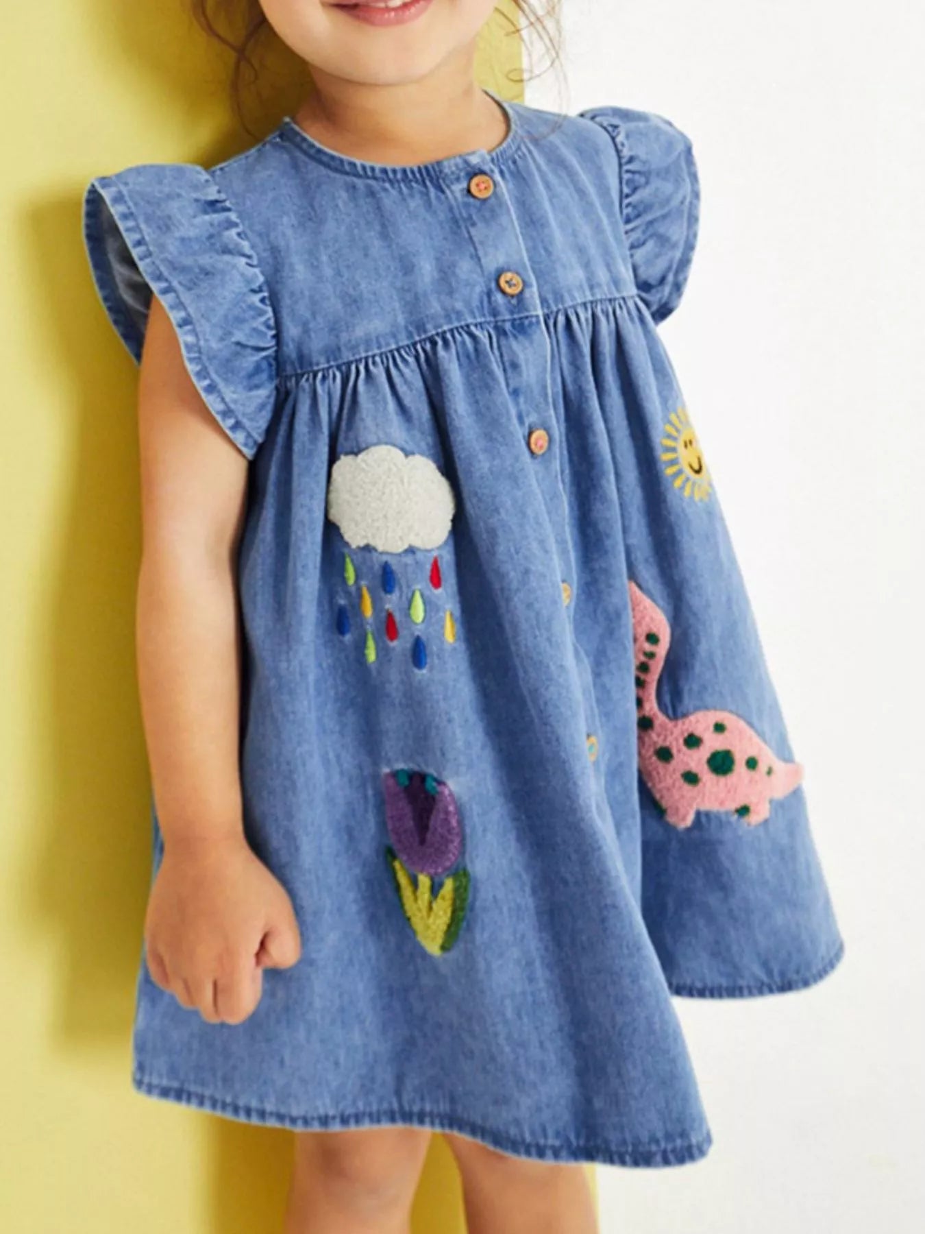 Children's Denim A-Line Dress - Farnelli