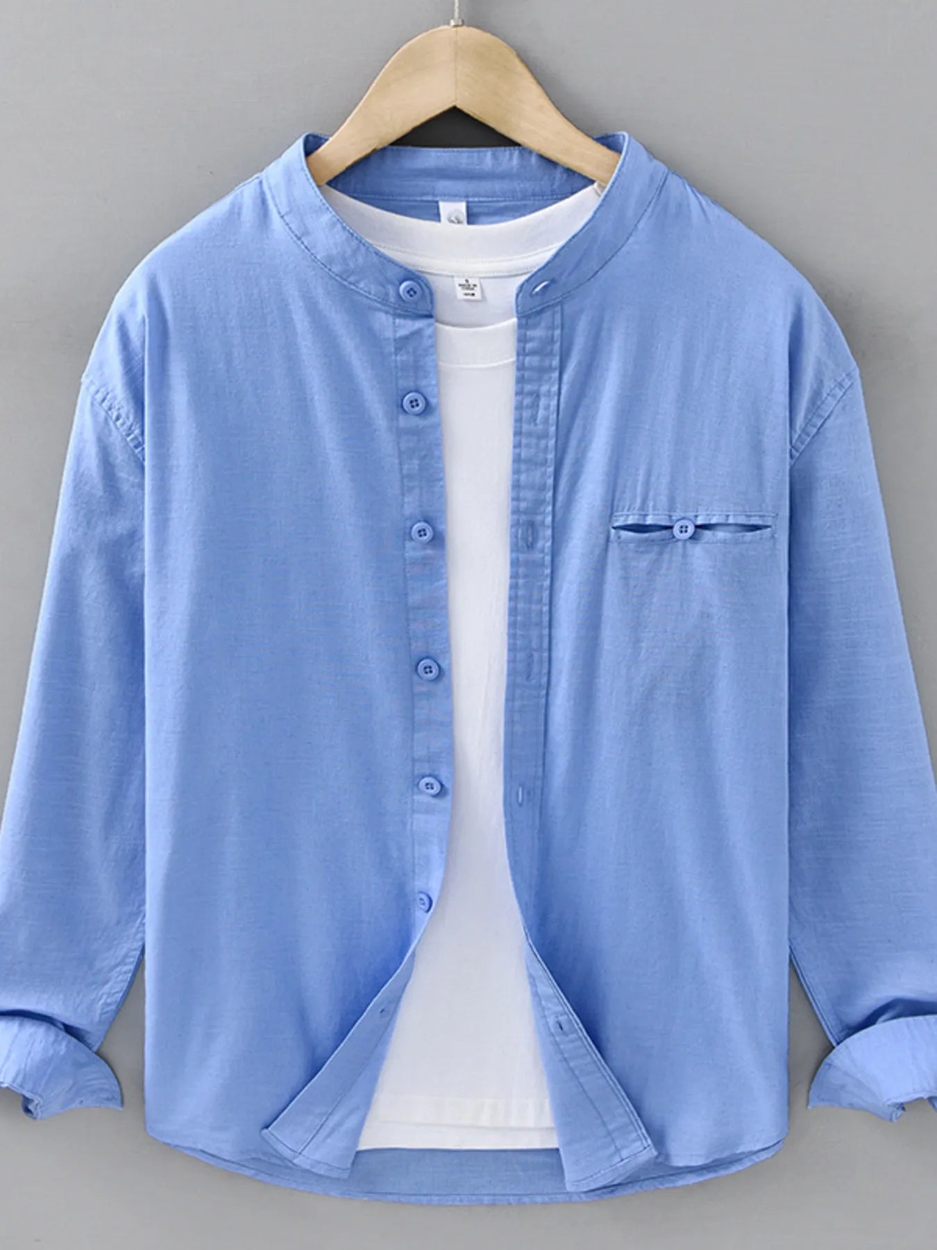 Men's Plus Size Casual Button Up Long Sleeve Shirt - Farnelli