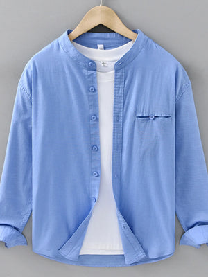 Men's Plus Size Casual Button Up Long Sleeve Shirt - Farnelli