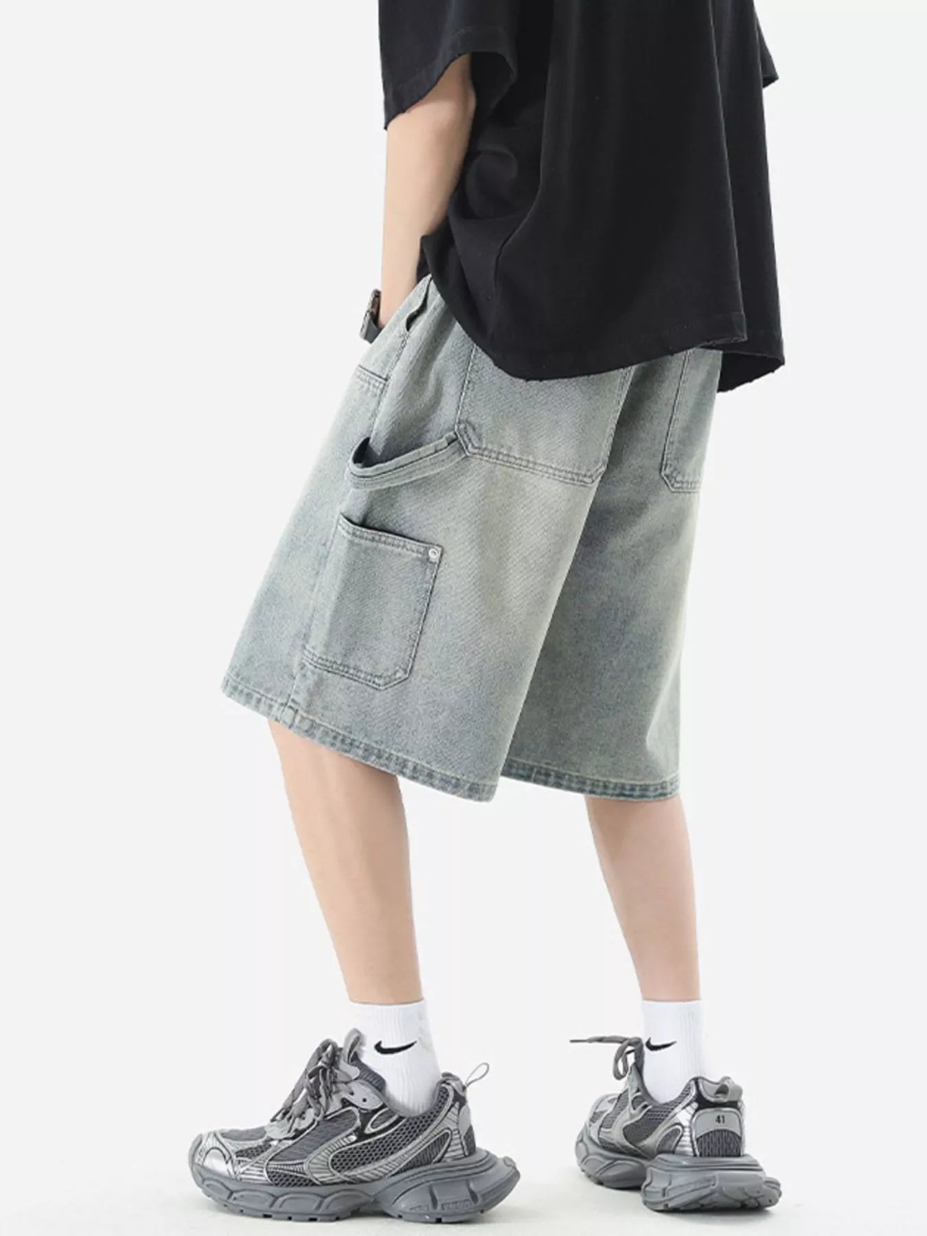 Men's Vintage Wash Denim Shorts - Farnelli