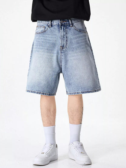 Men's Wide Leg Denim Shorts - Farnelli