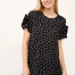 And The Why Embellished Sleeve Polka Dots Shift Dress - Farnelli