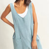 HYFVE V-Neck Pocket Detail Romper - LIGHT BLUE
