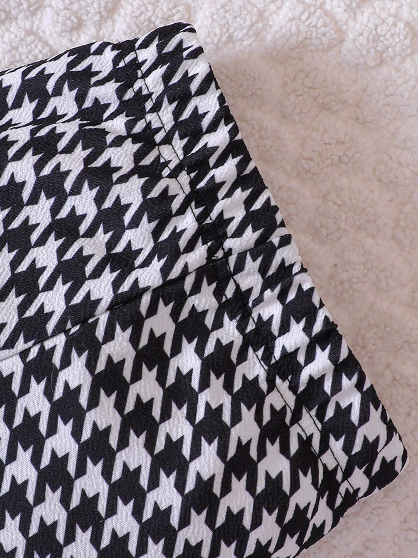 Children's Long Sleeve Top & Houndstooth Pants Set - Farnelli