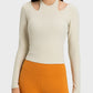 Millennia Halter Neck Long Sleeve Sporty Top - Farnelli