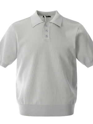 Men's Button Detail Short Sleeve Knit Polo - Farnelli
