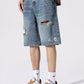 Men's Distressed Loose Fit Denim Shorts - Farnelli