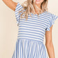 BOMBOM Striped Round Neck Blouse - Farnelli