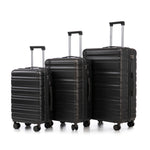 HouseOfZazla dark gray ABS hard case luggage set with combination lock