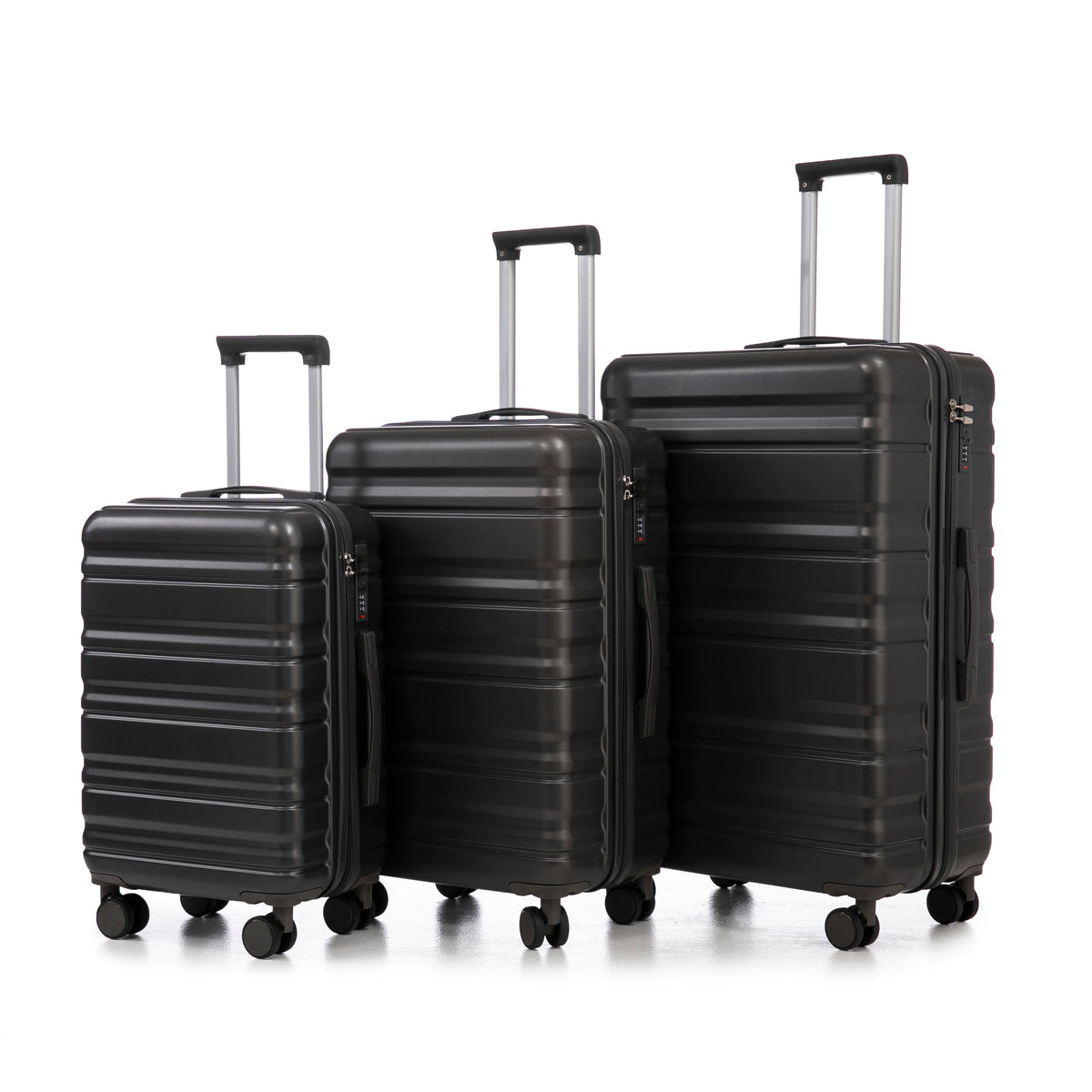 HouseOfZazla dark gray ABS hard case luggage set with combination lock